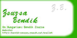zsuzsa bendik business card